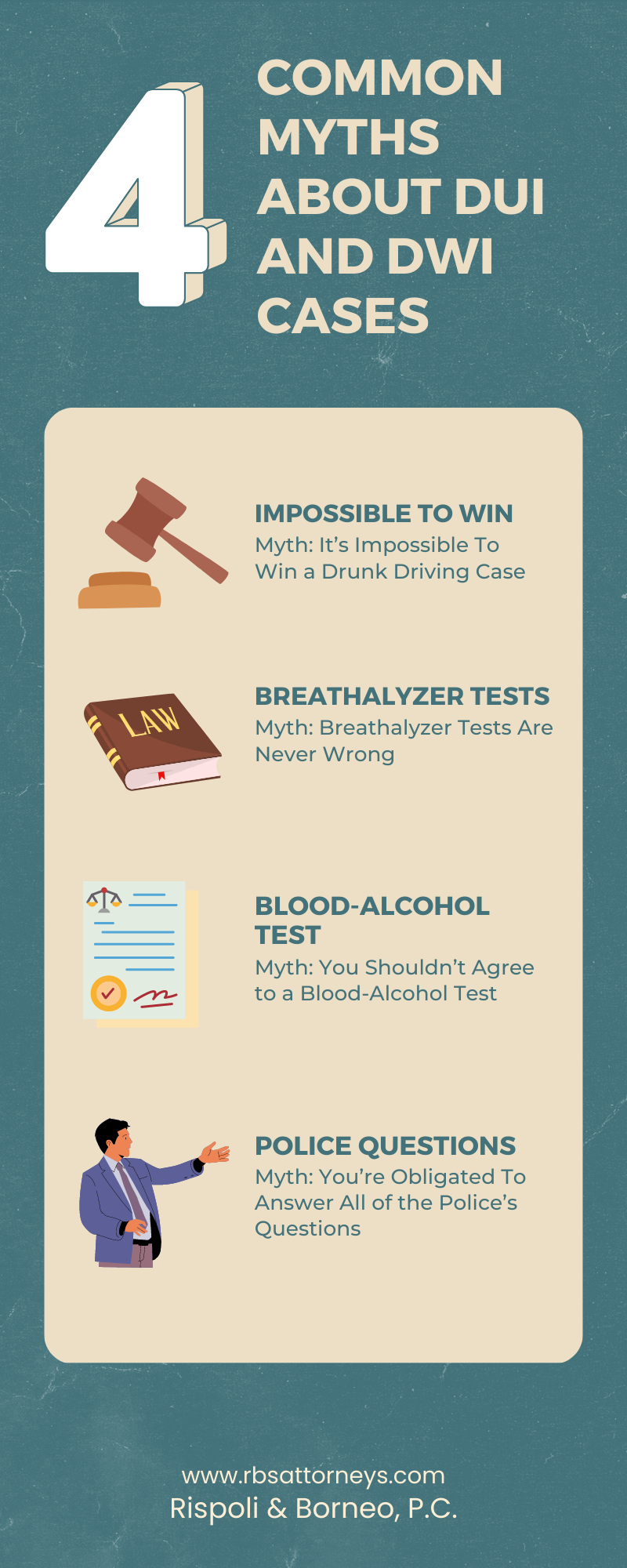 Common Myths About DUI and DWI Cases Infographic